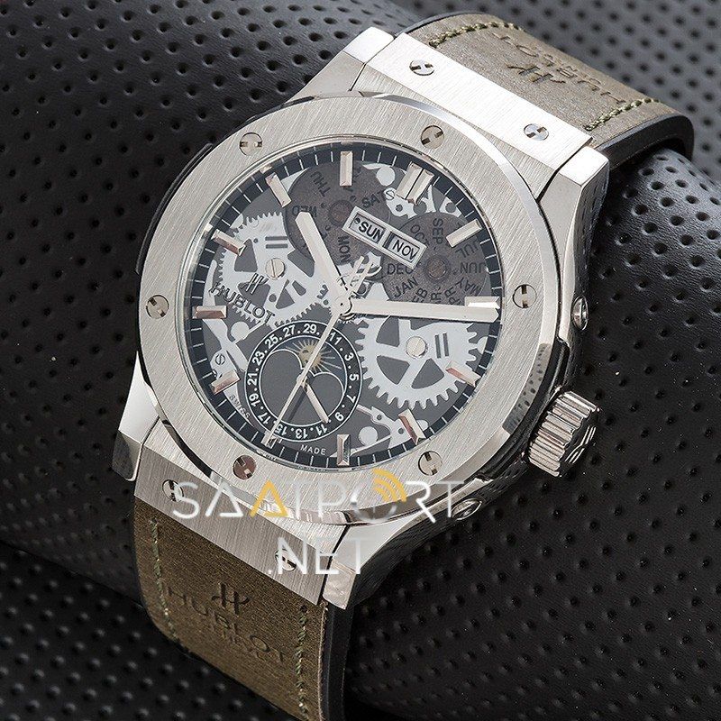 Hublot Aerofusion Moonphase Green Silver Case