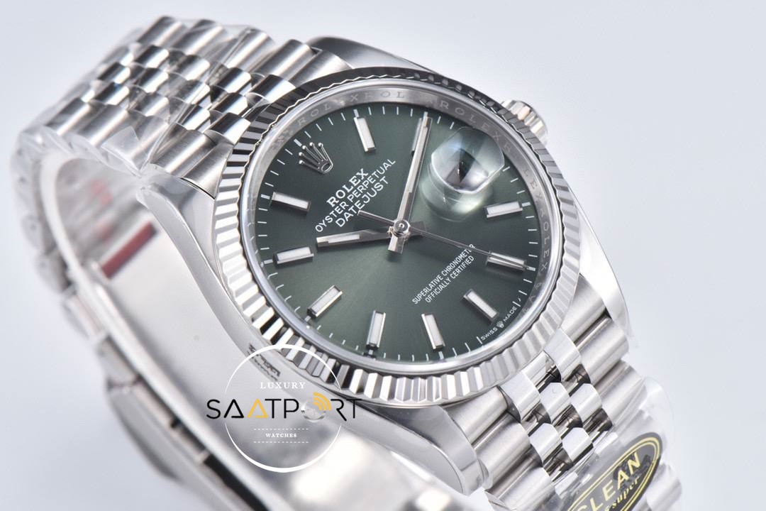 Rolex Datejust 41 Clean Factory Yeşil Kadran 3235 Super Clone