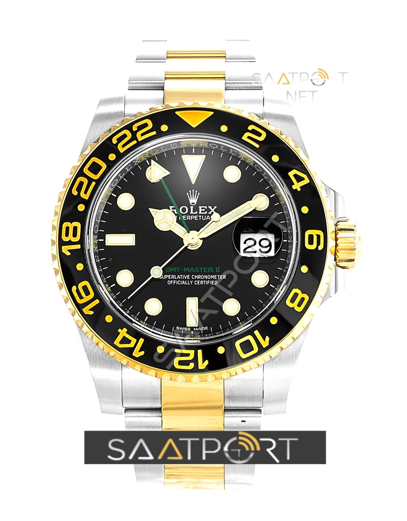 Rolex GMT MASTER II 904L Steel And 18K Yellow Gold 116713 ETA