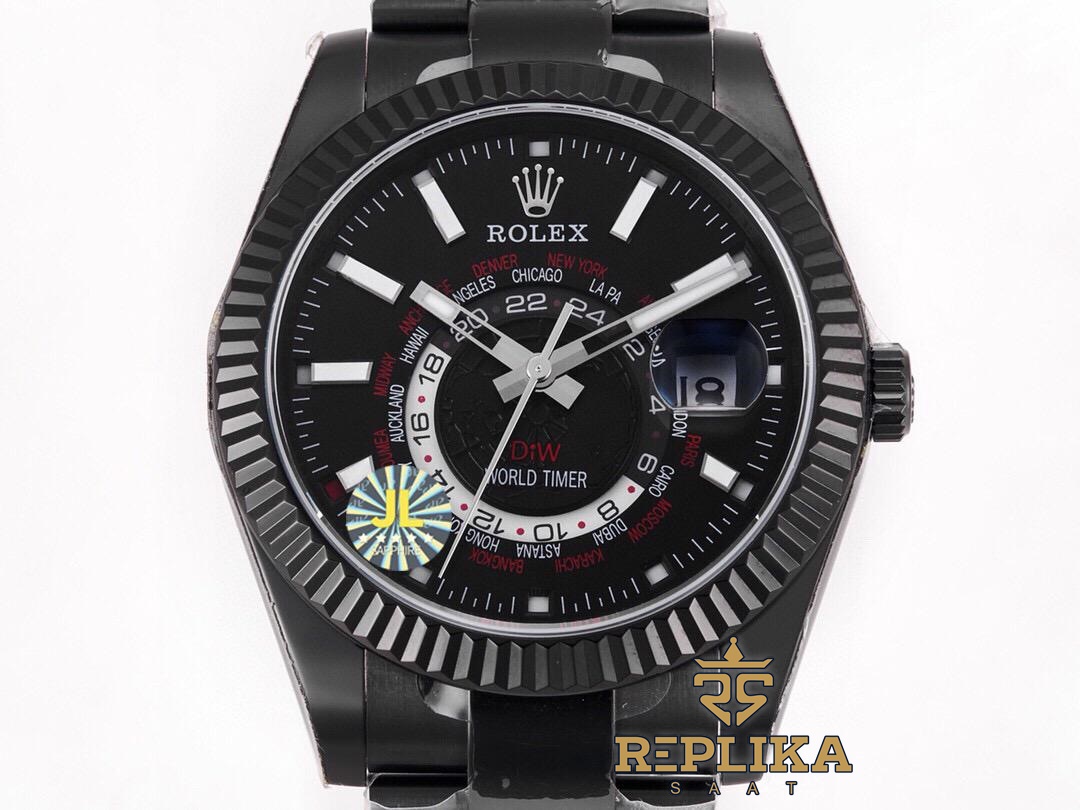 Rolex Sky-Dweller Diw World Timer Black Dial 42mm Oyster Bracelet Super Clone ETA