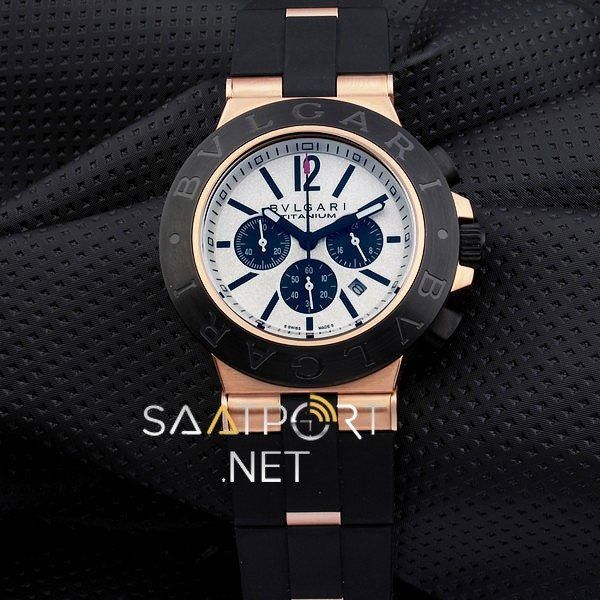 Bvlgari Diagono Titanium Two Tone Chronograph