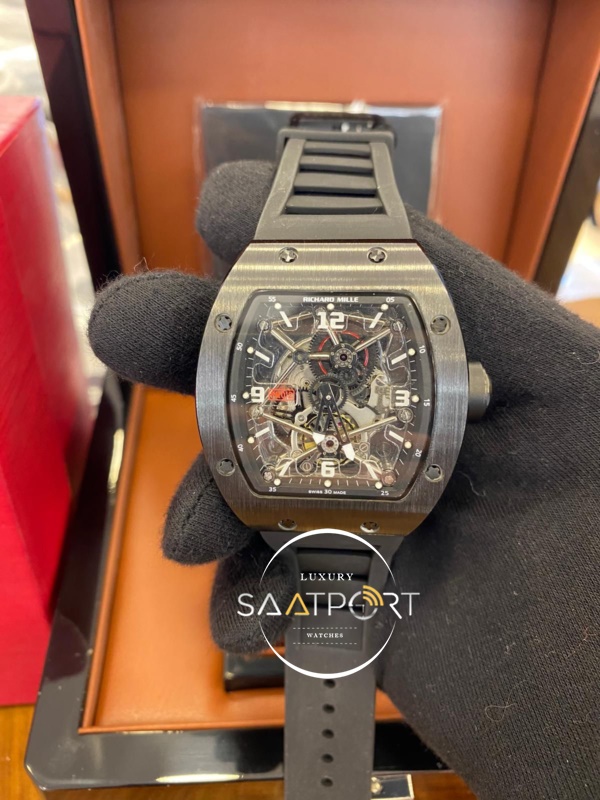 Richard Mille RM012 Çelik Kasa Siyah Silikon Kordon