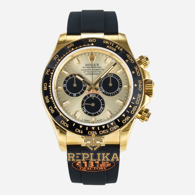 Rolex Daytona 126518LN Yellow Gold Dial QF Factory 40mm Oysterflex 4131 Super Clone ETA
