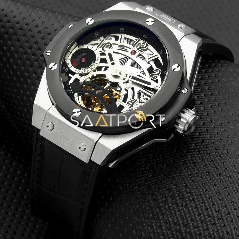 Hublot  Unico Tourbillon Gümüş Deri