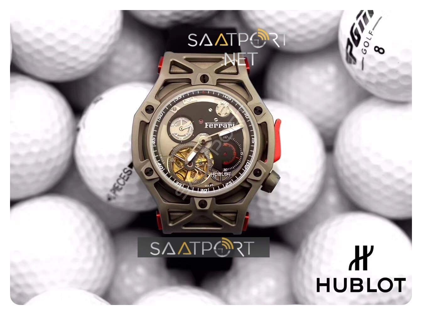 HUBLOT FERRARİ TOURBİLLON GRİ KASA