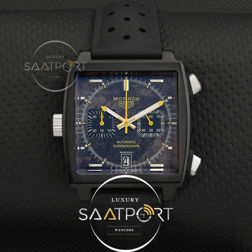 Tag Heuer Monaco Rubber Pvd  Yellow Chronograph