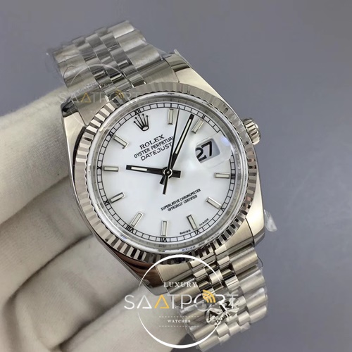 Rolex DateJust 36 mm ARF 1-1 Best Edition 904L Steel White Dial on Jubilee Bracelet SH3135 V2