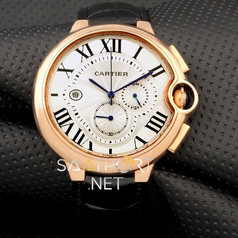 Cartier Ballon Bleu Deri Kordon Rose Kasa