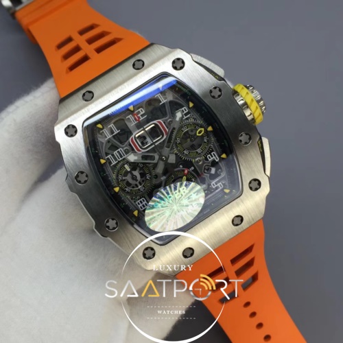 RM11-03 SS KVF Crystal Skeleton Dial on Orange Racing Rubber