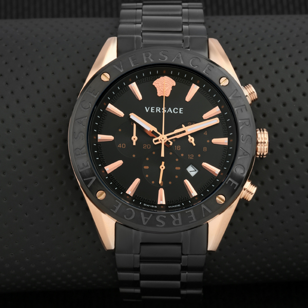 Versace Erkek Kol Saati Rose  Pvd Kaplama  44mm