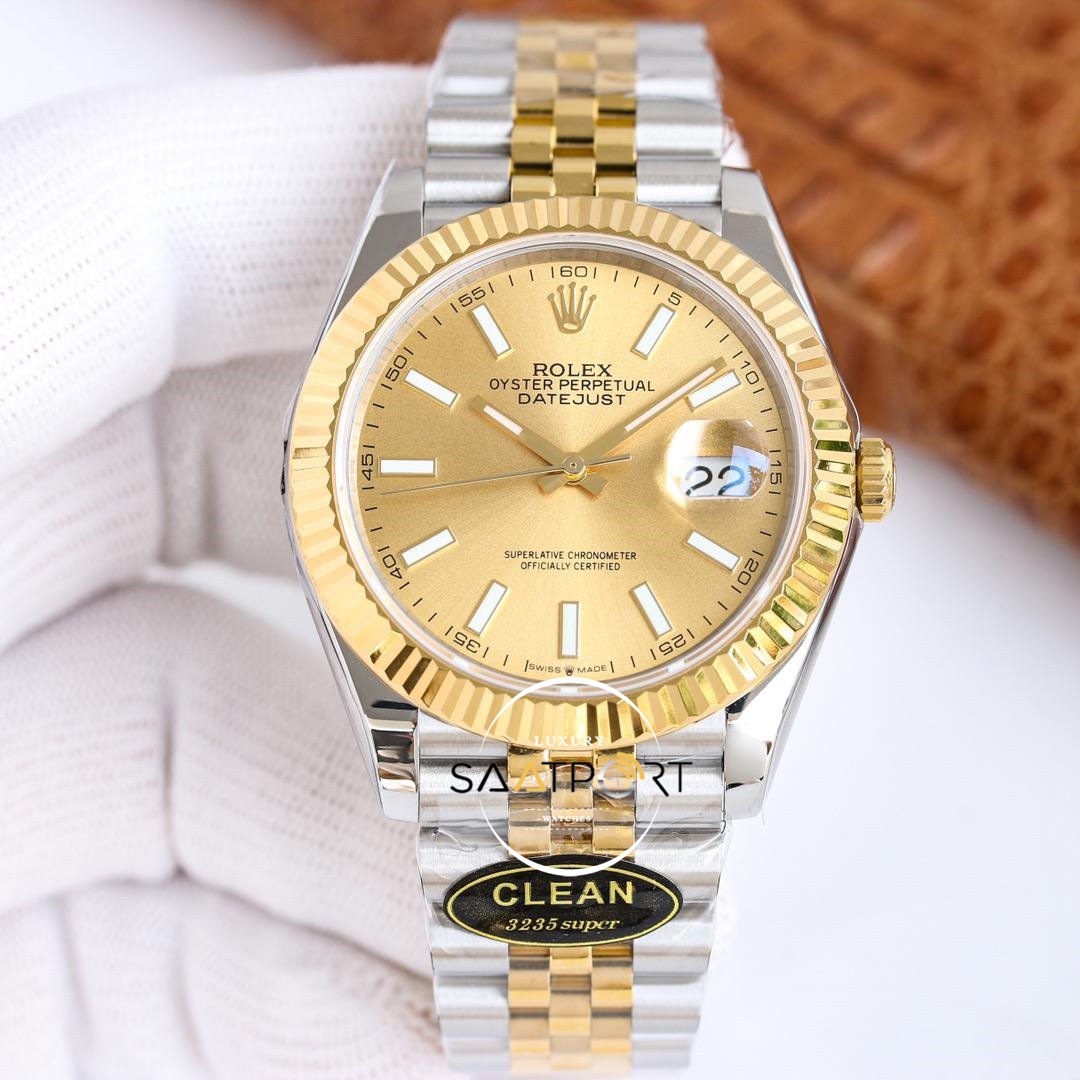 Rolex Datejust Clean Factory Gold Dial 3235 Super Clone ETA