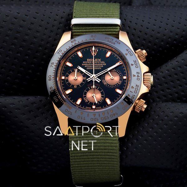 Rolex Daytona Natoband Siyah Kadran