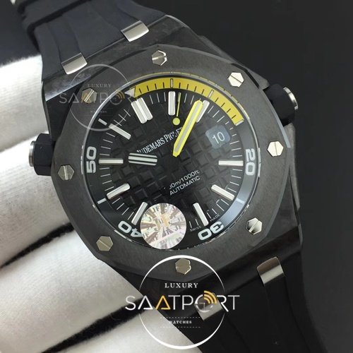 Royal Oak Offshore Diver 15706 Forged Carbon 11 JF Best Edition on Rubber Strap A3120 V6