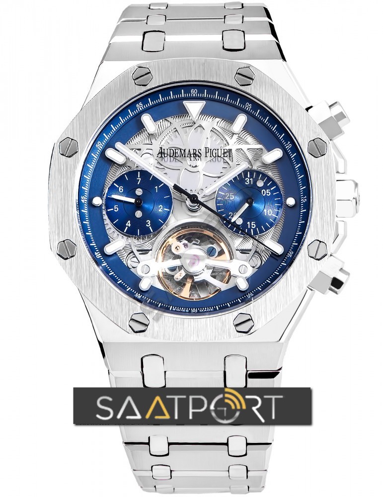 Audemars Piguet Royal Oak Tourbillon Silver Blue 44 mm