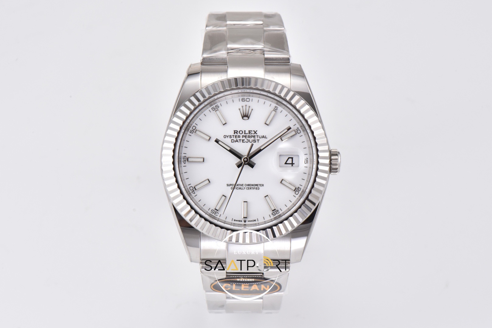 Rolex Datejust Clean Factory Oyster Kordon Beyaz Kadran 3235 Super Clone ETA