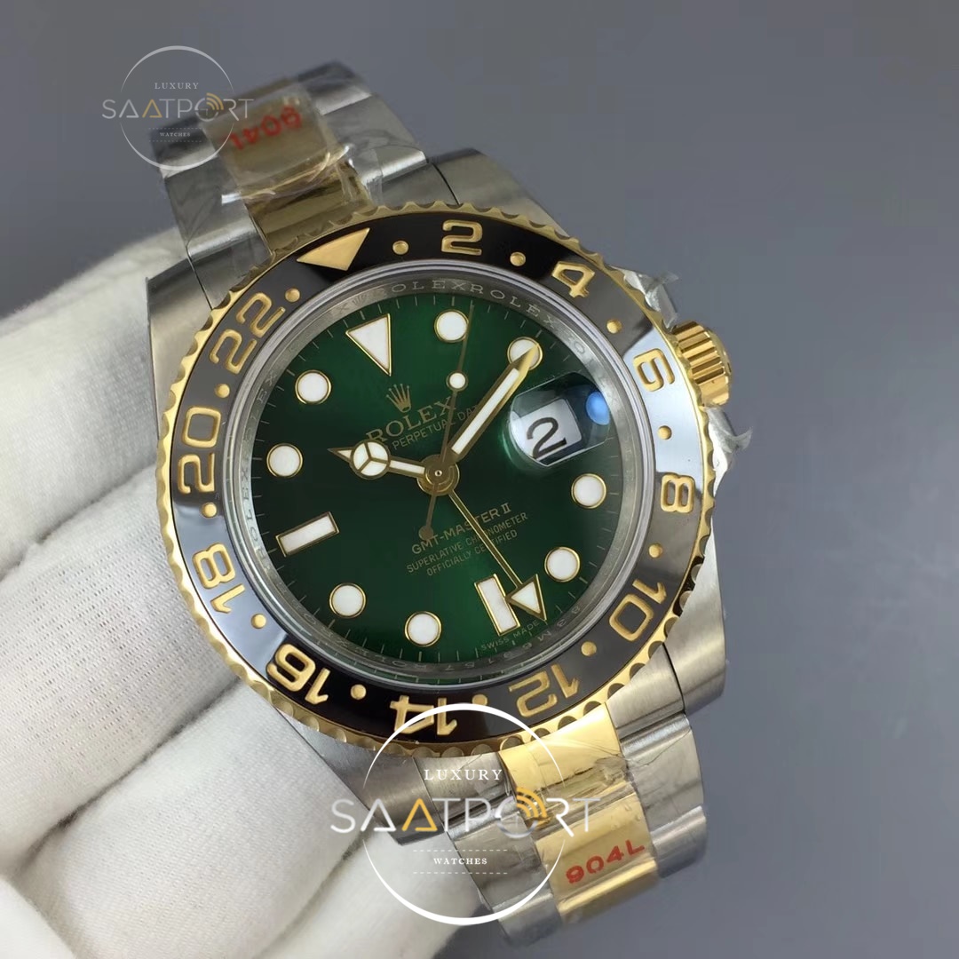 Rolex GMT Master II 116713 GM Maker 904L Steel Edition Green Dial On Bracelet 2836