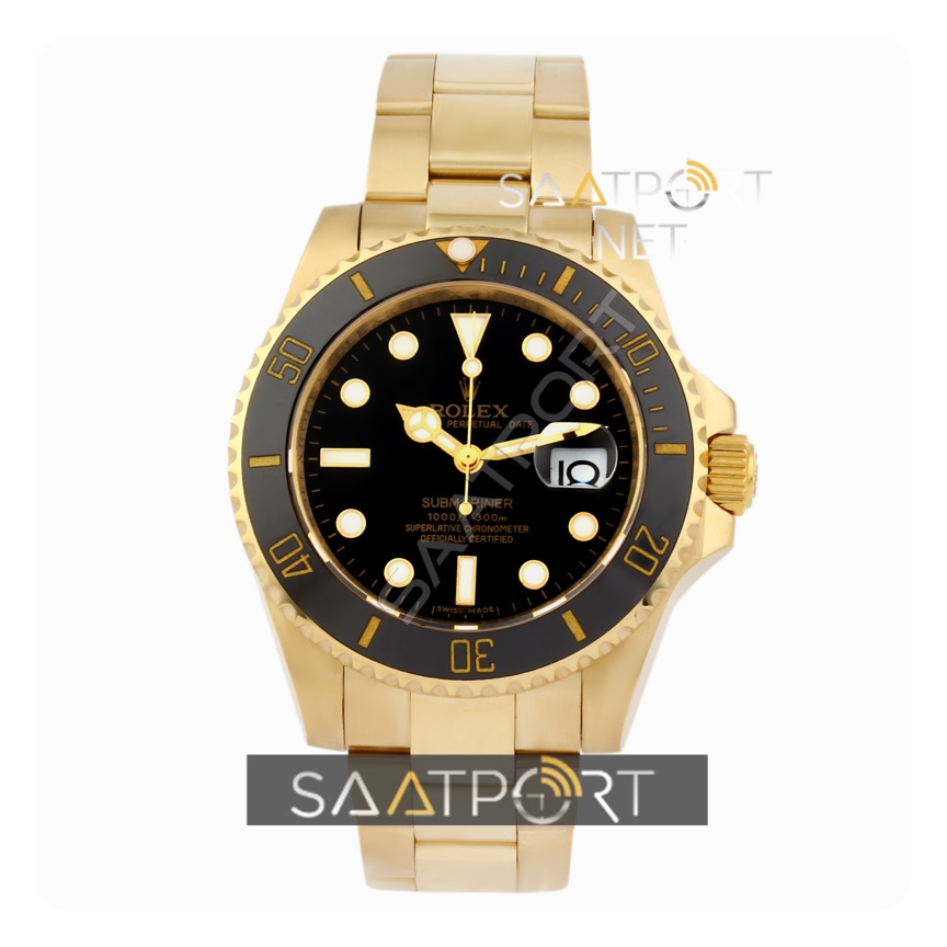 Rolex Submariner Gold Case Black Dial