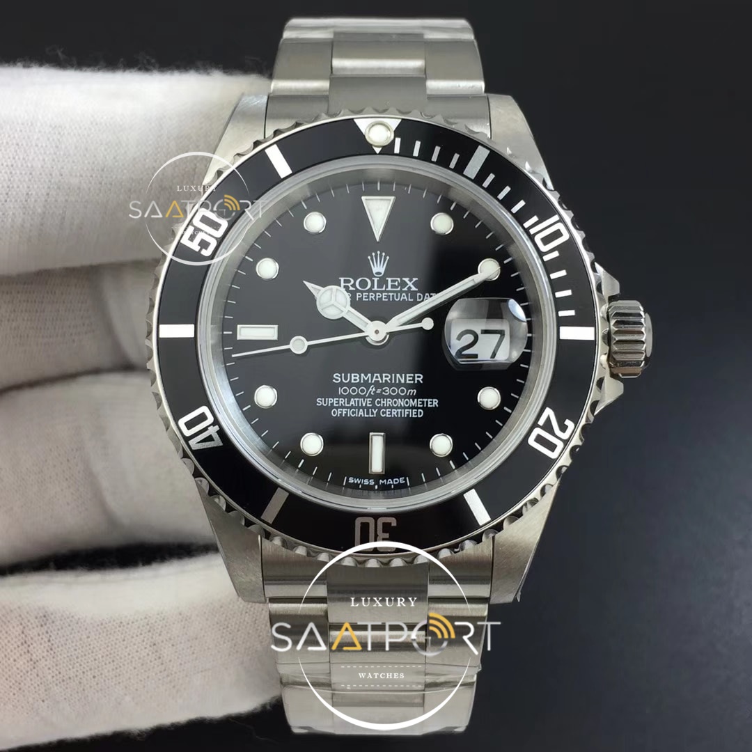 Rolex Submariner 16610 LN Black No Rehaut Engraving JF 11 SH 3135