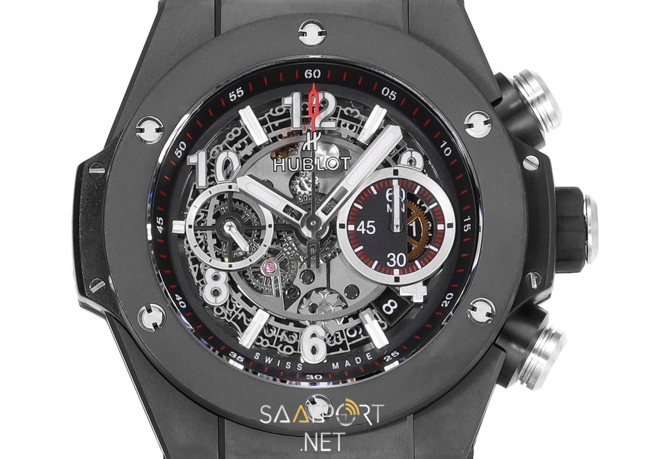 Hublot Big Bang Unico Siyah Seramik İskelet Kadran Super Clone ETA