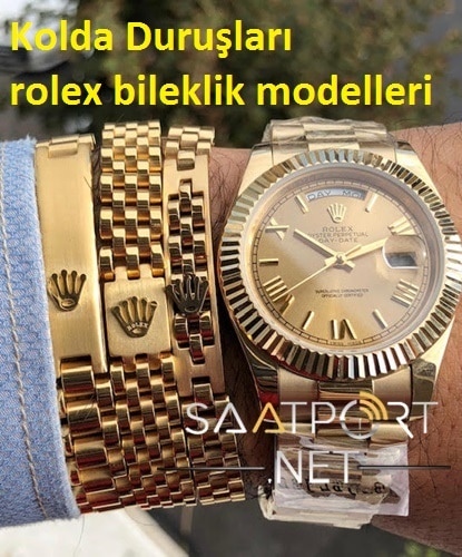 Rolex Gold ve Gümüş KaplamaLI bileklik Seria475