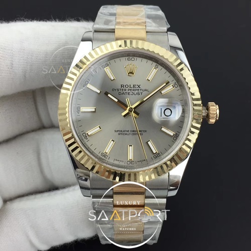 Rolex DateJust 126333 II 41mm GMF 11 Best Edition YG Wrapped Gray Sticks Dial super Clone 3235