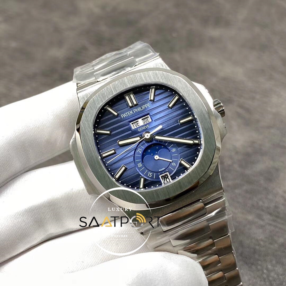 Patek Philippe Nautilus Annual Calendar 5726/1A-014 Mavi Kadran