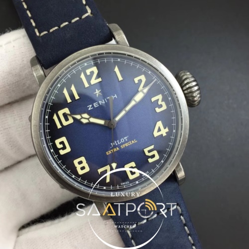 Zenith Pilot Type 20 Extra Special 40mm Aged Asso Strap Blue