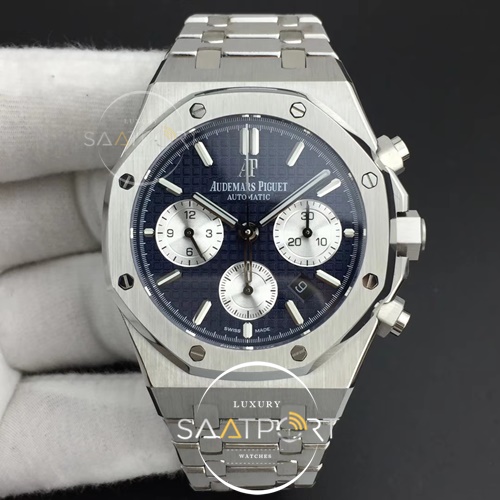 Royal Oak Chronograph SS BF Best Edition BlueWhite Dial on SS Bracelet A7750