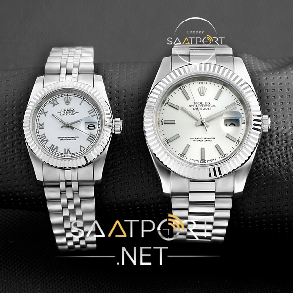 Rolex date Just Eşli Modeller Beyaz Kadran Sevenler İçin...