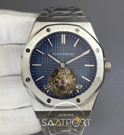 Royal Oak SS Tourbillon Blue Gradient Textured Dial on SS Bracelet