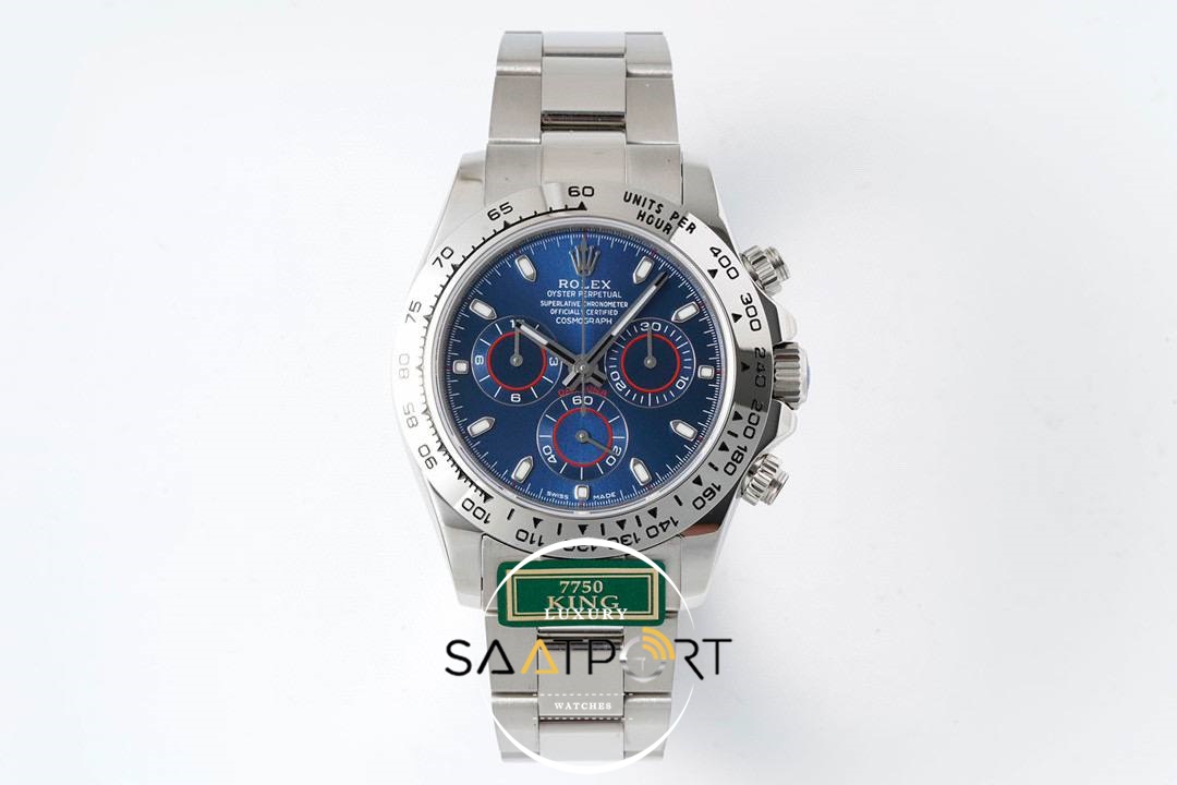 Rolex Daytona 116509 King Factory Mavi Kadran 40 mm 904L Kasa Super Clone ETA