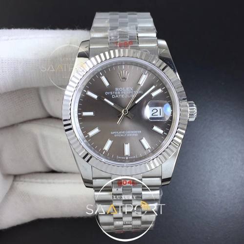 Rolex DateJust 36 mm 126234 Noob 1-1 Best Edition 904L Steel Gray Dial Super clon