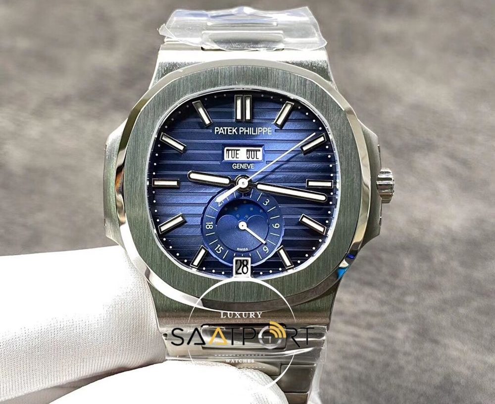 Patek Philippe Nautilus Annual Calendar 5726/1A-014 Mavi Kadran