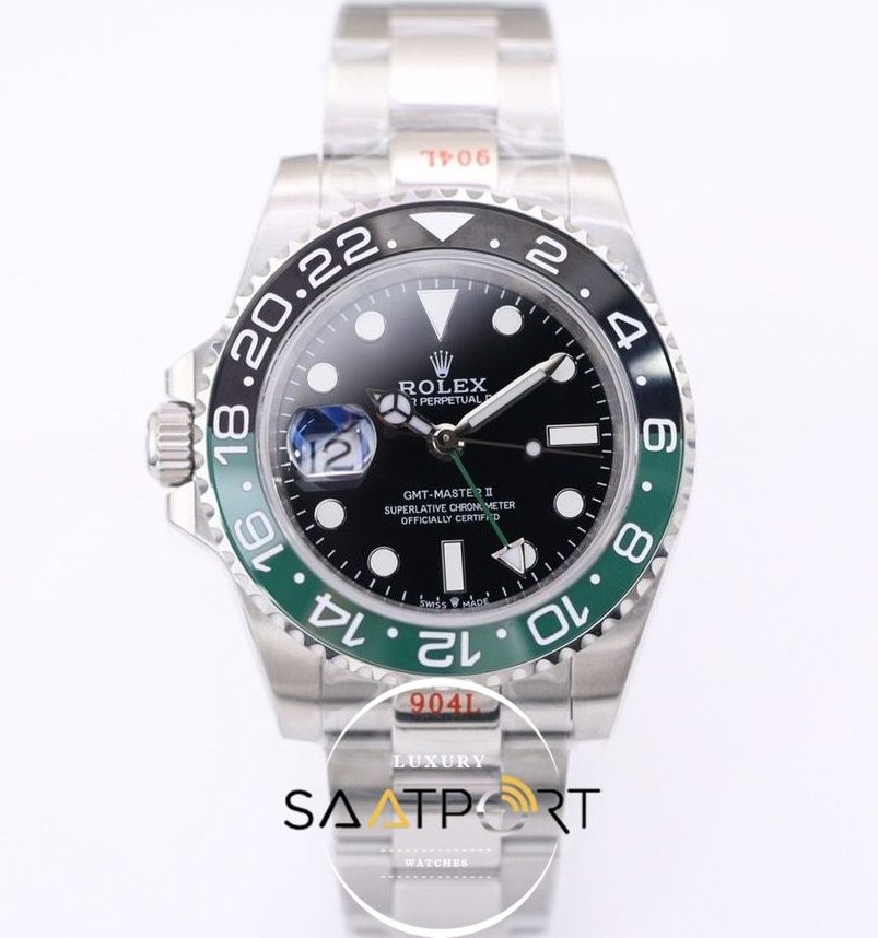 Rolex Sprite GMT Master 2 Oyster 904L Çelik 126720VTNR Soldan Kurmalı 3285 ETA