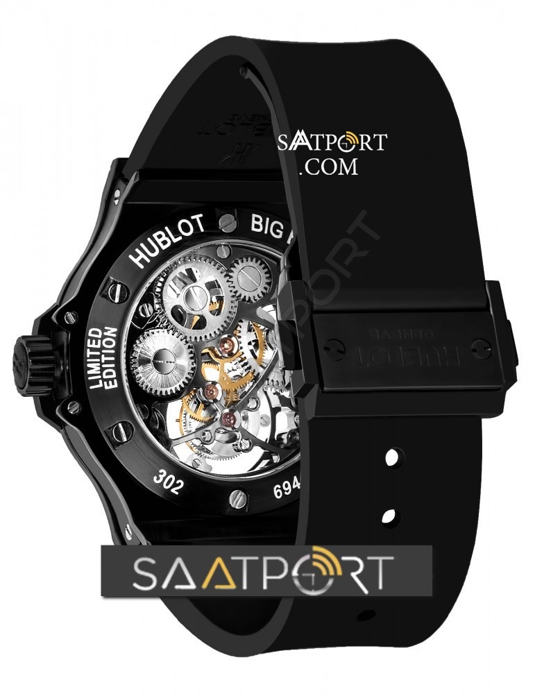 Hublot Big Bang Skeleton Tourbillon Black Ceramic Bezel Rubber Strap