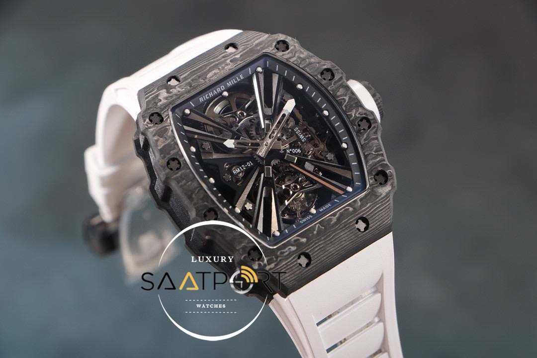 Richard Mille RM12 Eta Saat Tourbillon Beyaz Kauçuk