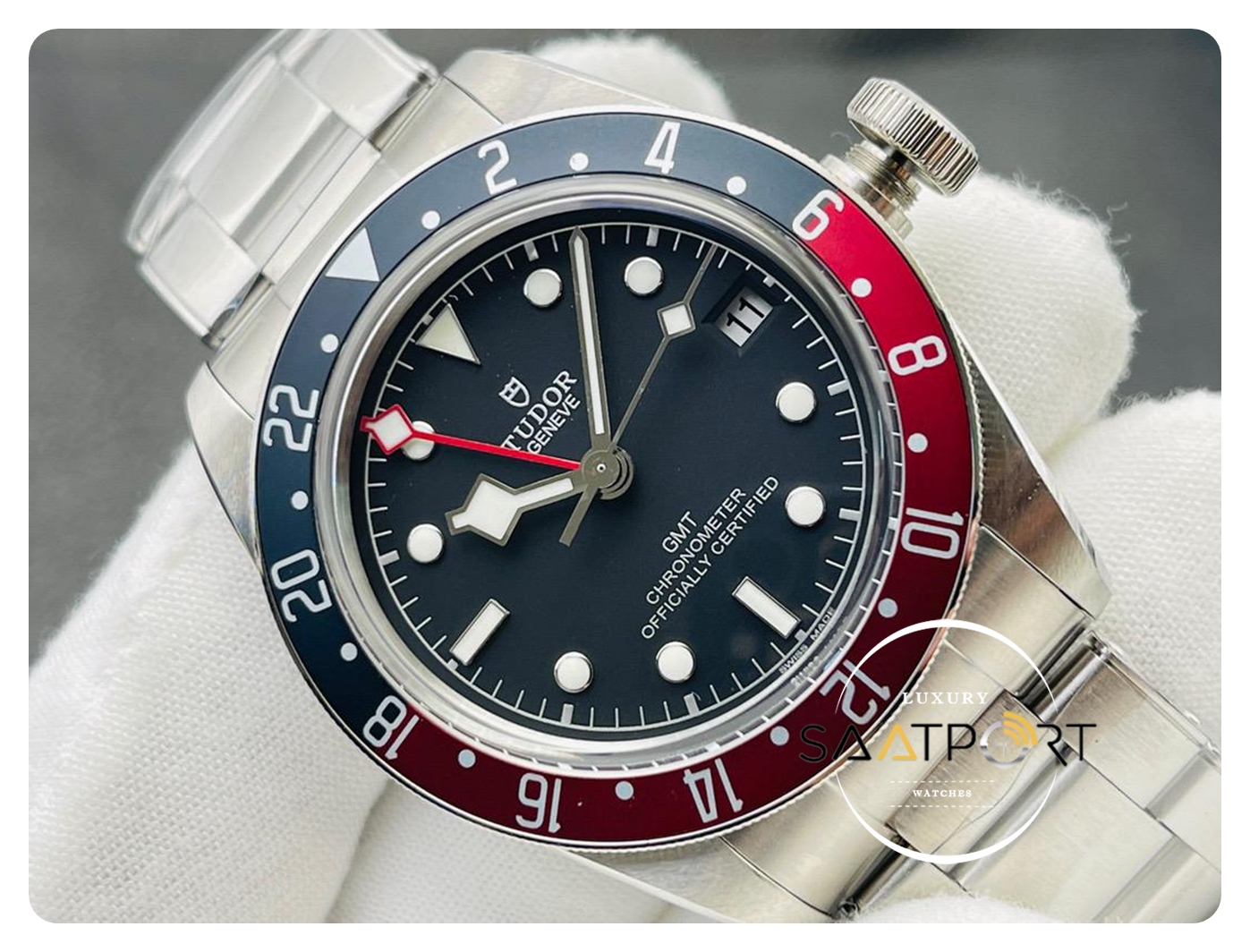 Tudor Heritage Black Bay GMT 79830RB Kırmızı Mavi Bezel Super Clone ETA