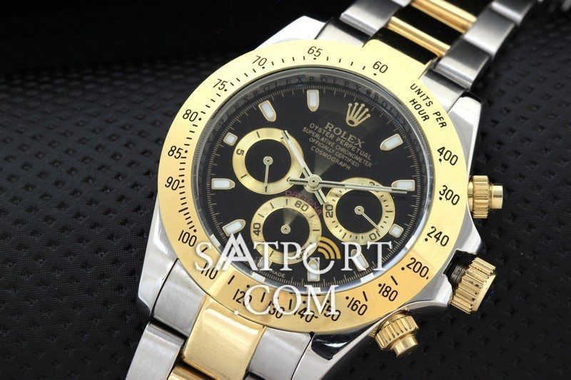 Rolex Daytona Two Tone Siyah Kadran