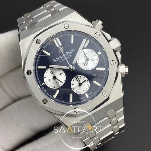 Royal Oak Chronograph SS BF Best Edition BlueWhite Dial on SS Bracelet A7750