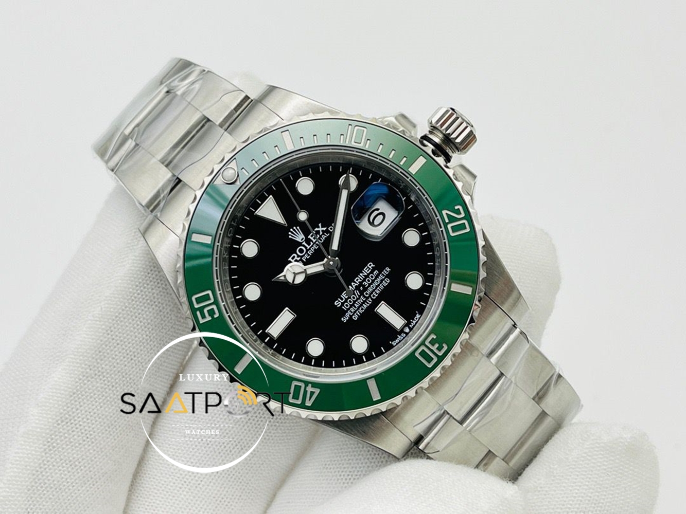 Rolex Submariner 126610LV Kermit VS Factory 41mm 3235 Seramik Yeşil Bezel Super Clone ETA