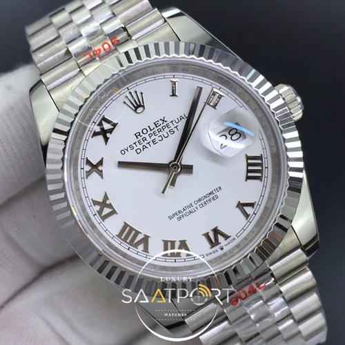 Rolex DateJust 36 mm GMF 1-1 Best Edition 904L Steel White Dial  2826