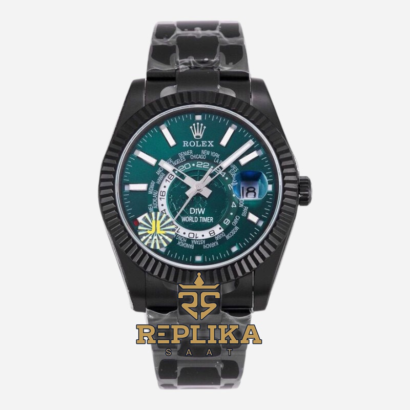 Rolex Sky-Dweller Diw World Timer Green Dial 42mm Oyster Bracelet Super Clone ETA