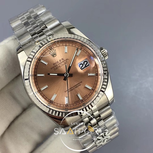 Rolex DateJust 36 mm  ARF 1-1 Best Edition 904L Steel Pink Dial on Jubilee Bracelet SH3135 V2