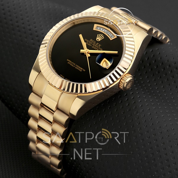 Rolex Day Date Siyah Bezel Otomatik Saat