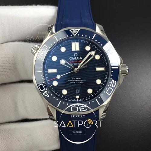 Omega eta saat 42 mm 2018 Seamaster Diver 300M OMF Ceramic Blue Dial  A8800