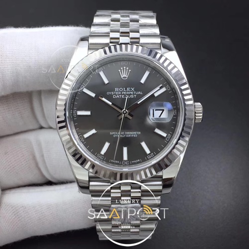 Rolex DateJust 41 126334 ARF 1-1 Best Edition 904L Steel Gray Dial on Jubilee Bracelet 3235