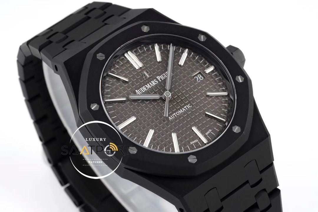 Audemars Piguet 41mm Royal Oak 15400ST Gray Dial in DLC ETA