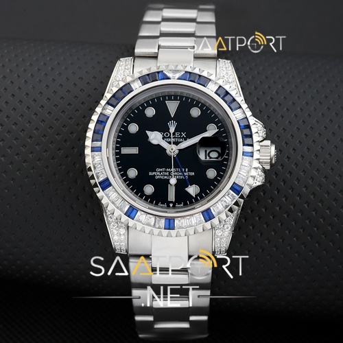 Rolex Submariner 40mm Blue and White Baguette Minju Machines