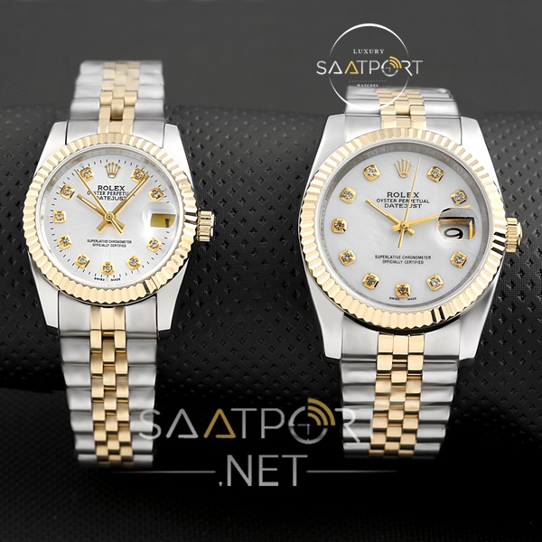 Replika Rolex Bayan Saati 31 mm ve 36 mm Beyaz Kadran