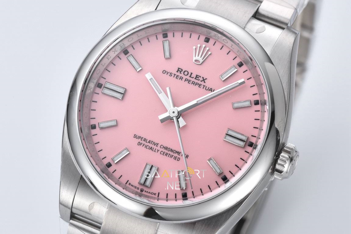 Rolex Oyster Perpetual 41mm Pembe Kadran Super Clone Eta Clean